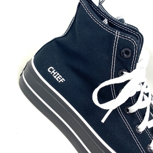 Converse Ctas Lift Platform High Skate Shoes Women's Black Canvas Custom 172580C - Picture 5 of 10